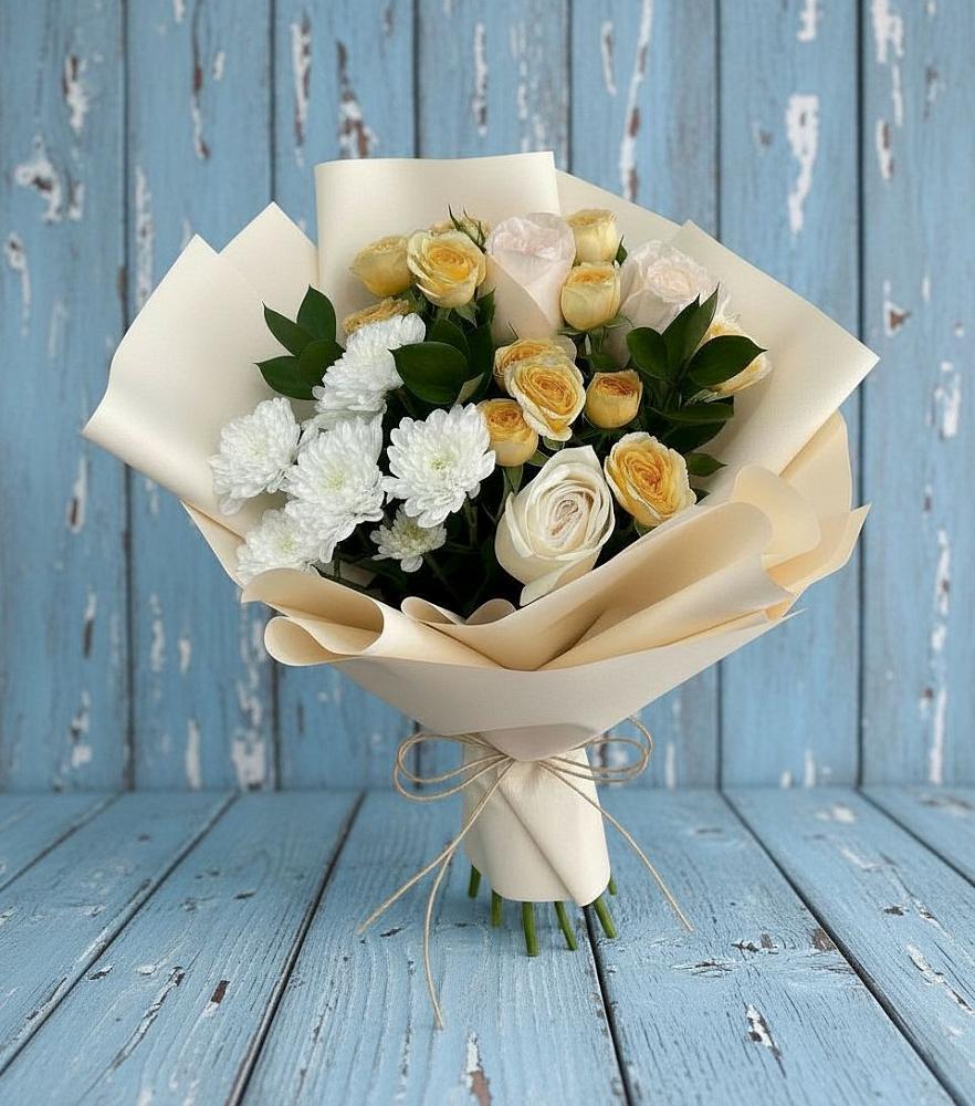 Букет цветов из: Розы и Хризантемы в Майском Республики Адыгея