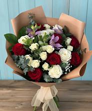 Букет цветов из:  Розы и Альстромерии #REPLACE_PRED# Майском Республики Адыгея
