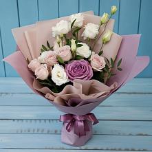 Букет цветов из:  Розы и Лизиантусы в Майском Республики Адыгея