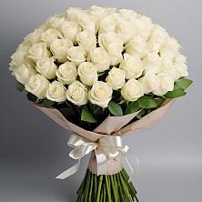Букет 101 беля роза Белоснежка в Майском Республики Адыгея