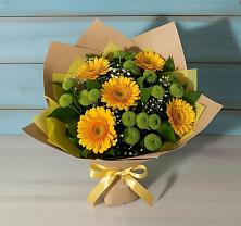 Букет цветов из:  Герберы и Хризантемы в Майском Республики Адыгея
