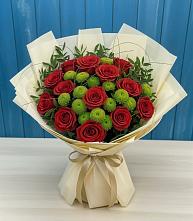 Букет цветов из:  Розы и Хризантемы #REPLACE_PRED# Майском Республики Адыгея