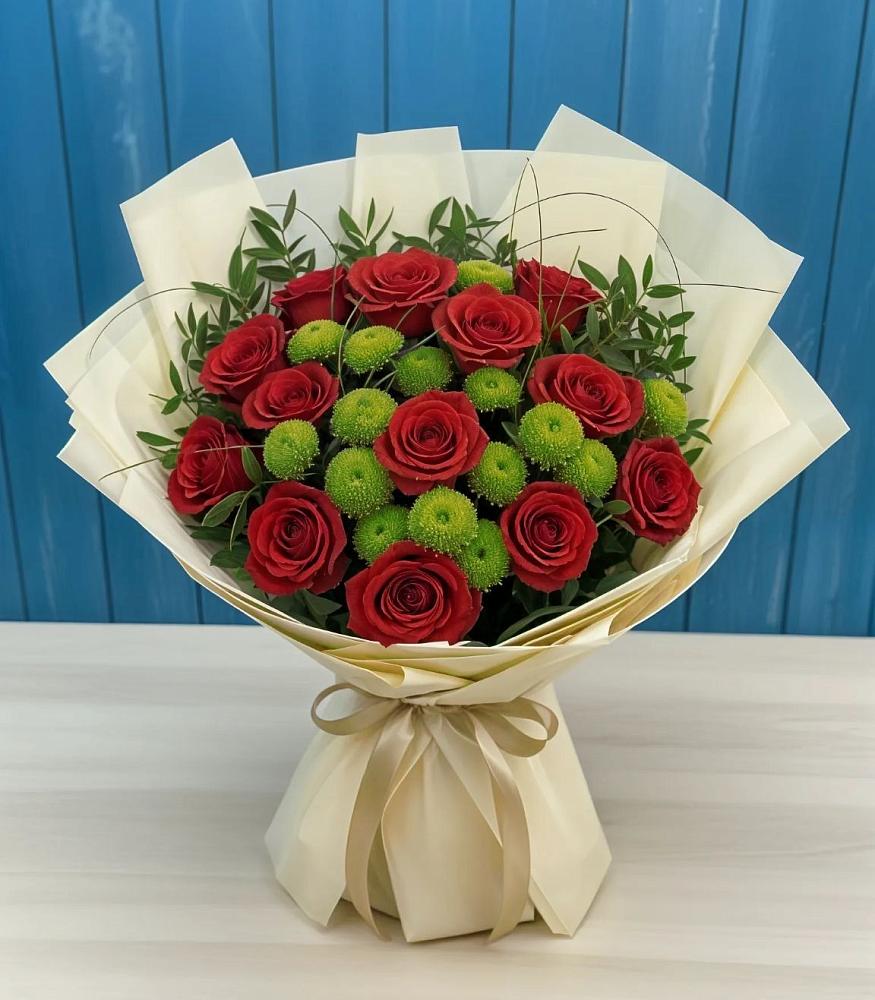 Букет цветов из: Розы и Хризантемы в Майском Республики Адыгея